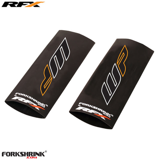 RFX Race Series Forkshrink Upper Fork Guard with 2016 WP logo (White/Orange) Universal 125cc-525cc