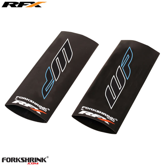 RFX Race Series Forkshrink Upper Fork Guard with 2016 WP logo (White/Blue) Universal 125cc-525cc