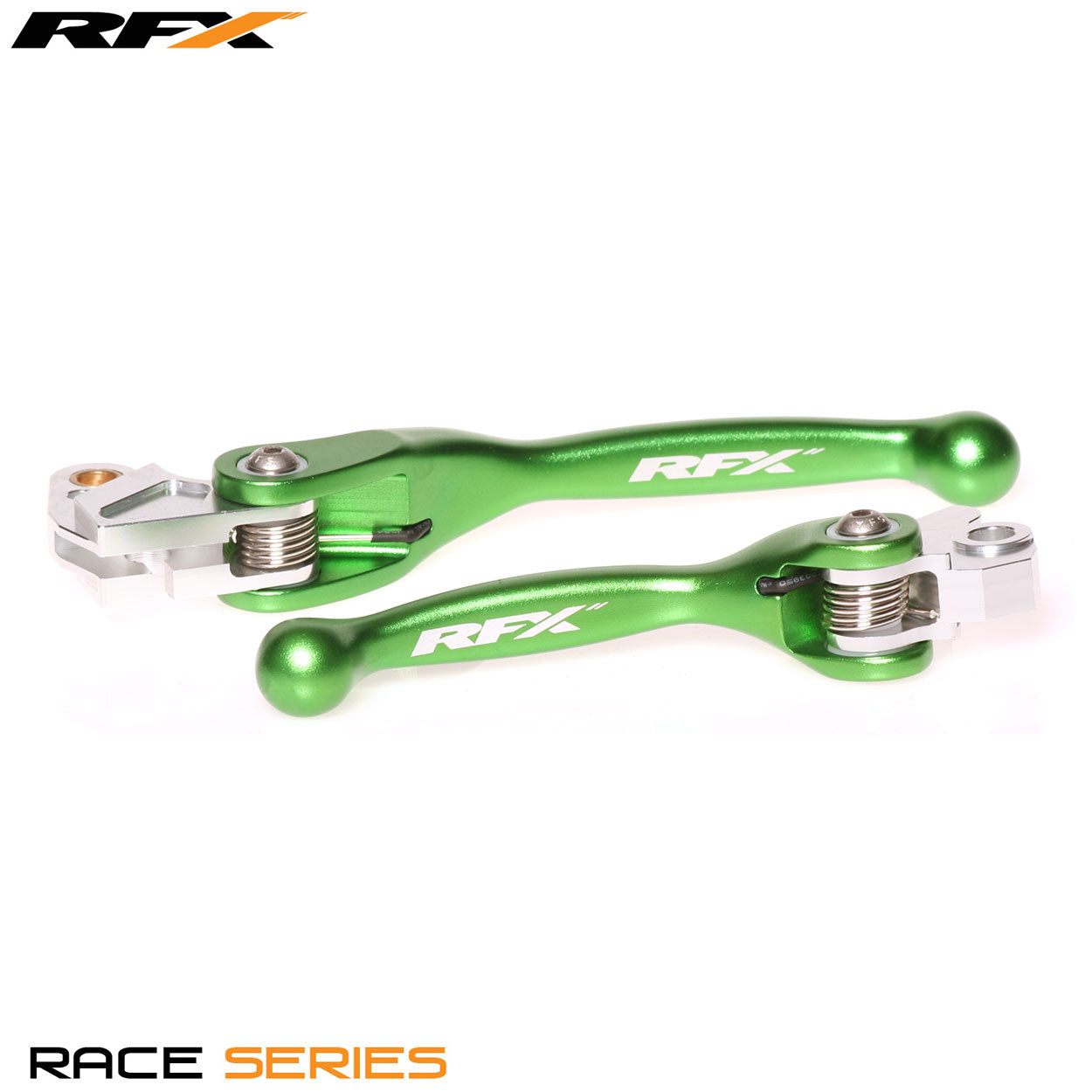 RFX Race Forged Flexible Lever Set (Green) Kaw KX65/85/100 00-24 KX125/250 00-08 RMZ250/450 07-24