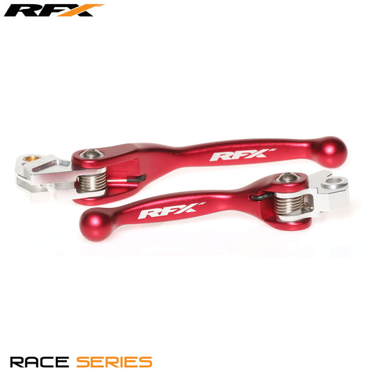 RFX Race Forged Flexible Lever Set (Red) Kaw KX65/85/100 00-24 KX125/250 00-08 RMZ250/450 07-24