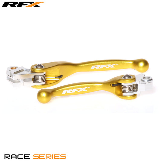 RFX Race Forged Flexible Lever Set (Yellow) Kaw KX65/85/100 00-24 KX125/250 00-08 RMZ250/450 07-24