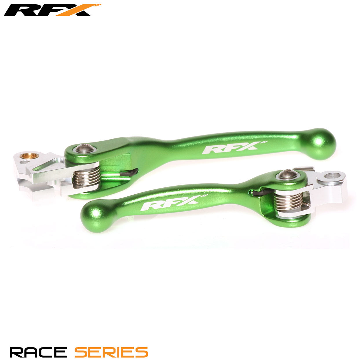 RFX Race Forged Flexible Lever Set (Green) Kawasaki KXF250 21-24 KXF450 19-23