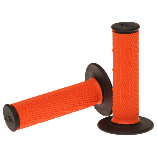 RFX Pro Series Dual Compound Grips Black Ends (Orange/Black) Pair