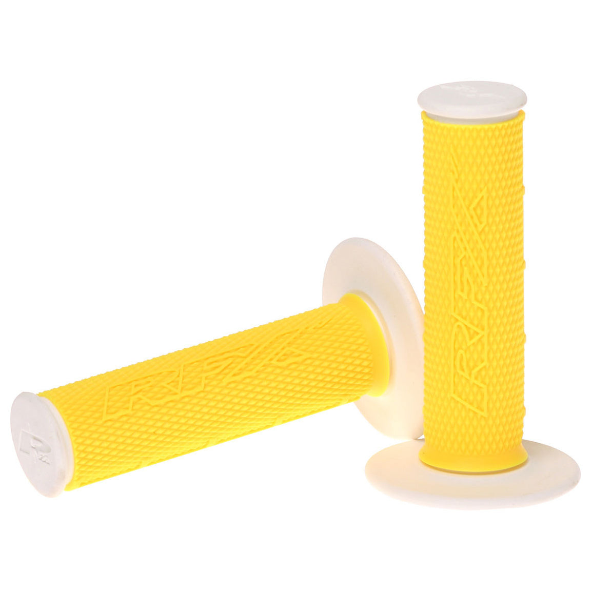 RFX Pro Series Dual Compound Grips White Ends (Yellow/White) Pair