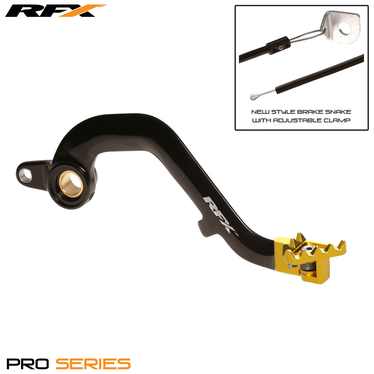 RFX Pro FT Rear Brake Lever (Black/Yellow) Suzuki RM250 01-08