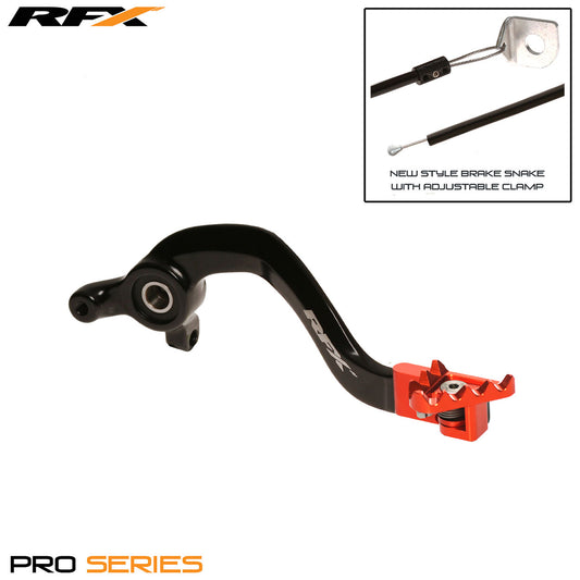 RFX Pro FT Rear Brake Lever (Black/Orange) KTM SX65 09-23