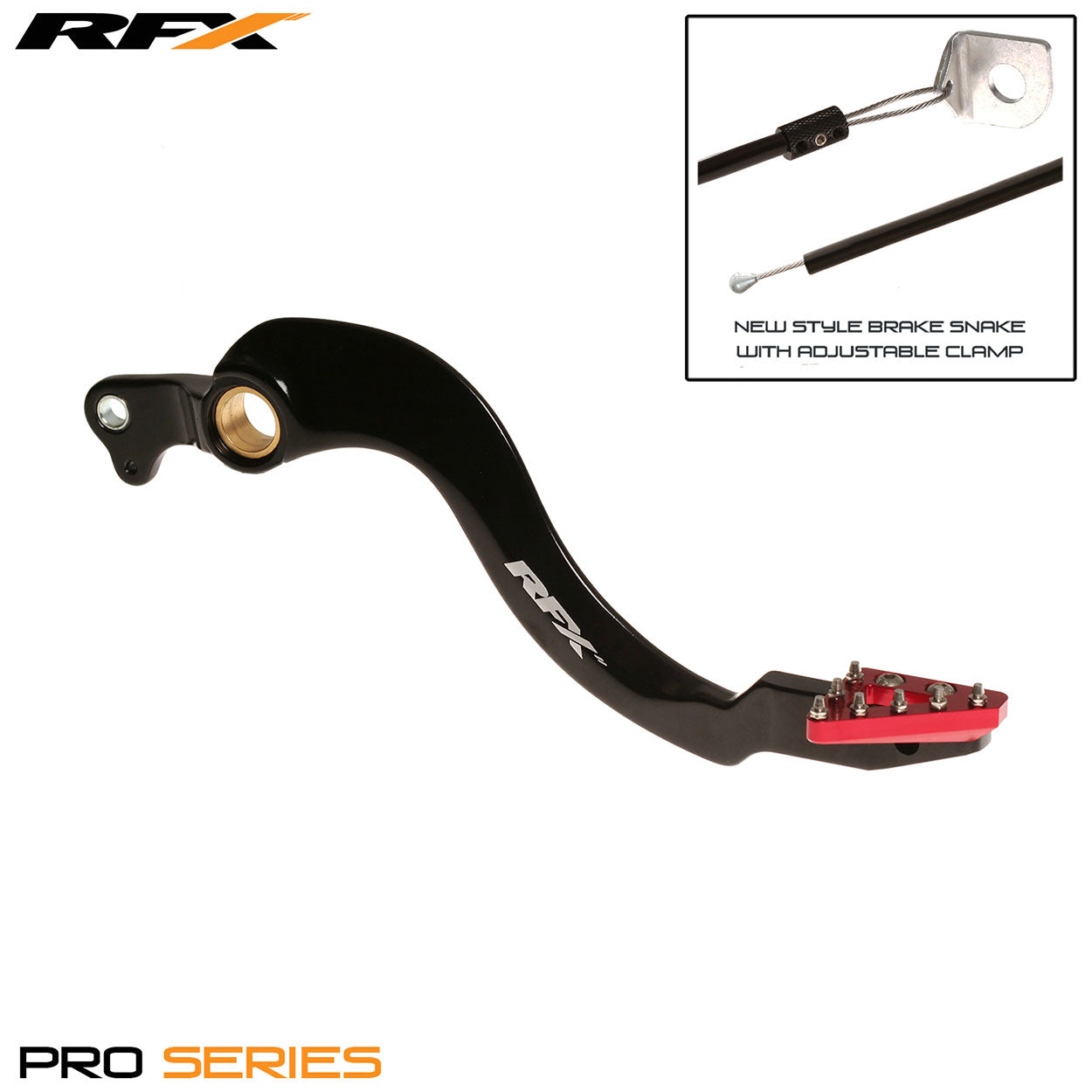 RFX Pro ST Rear Brake Lever (Black/Red) Honda CRF250 10-24 CRF450 05-24