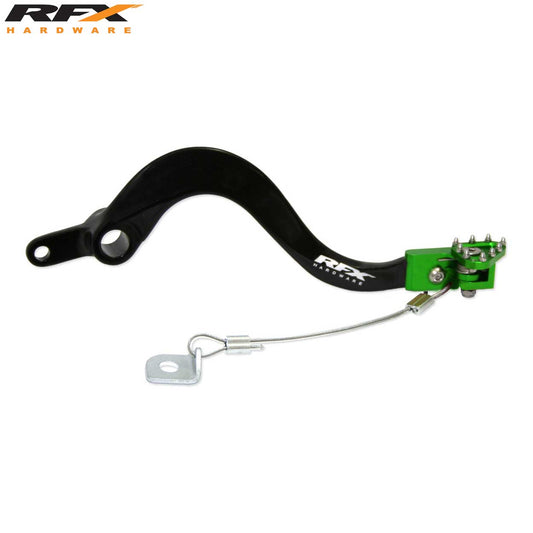 RFX Pro FT Rear Brake Lever (Black/Green) Kawasaki KXF250 05-20