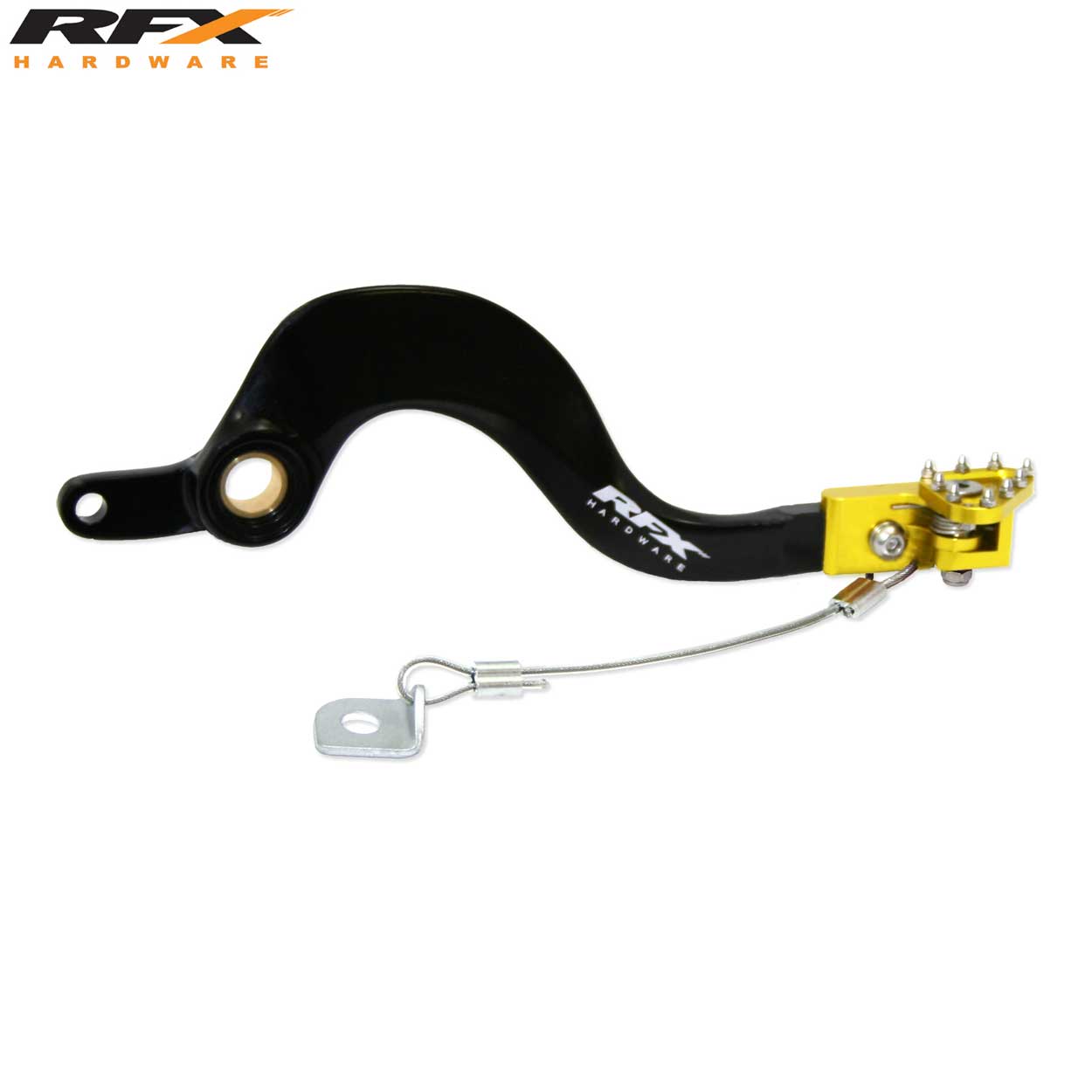 RFX Pro FT Rear Brake Lever (Black/Yellow) Suzuki RMZ250 12-24 RMZ450 08-24