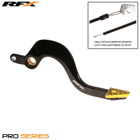 RFX Pro ST Rear Brake Lever (H/A Black/Yellow) Suzuki RMZ250 12-24 RMZ450 08-24