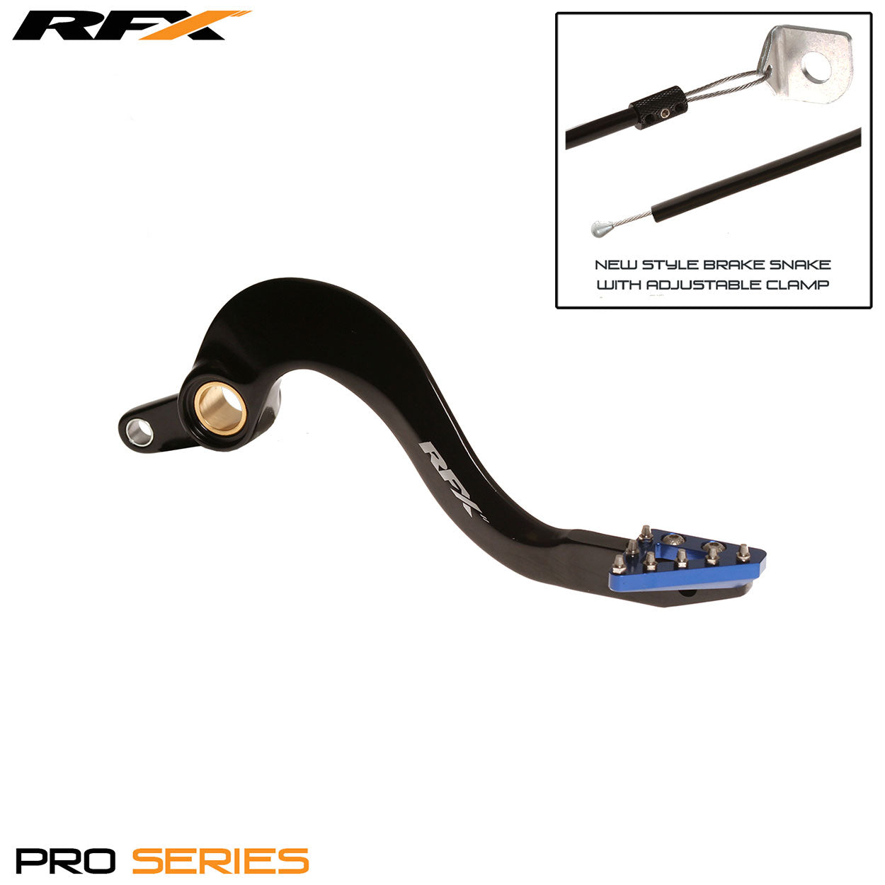 RFX Pro ST Rear Brake Lever (Black/Blue) Yamaha YZF450 10-22 WRF450 12-22