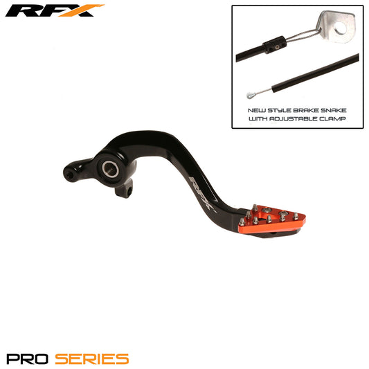 RFX Pro ST Rear Brake Lever (Black/Orange) KTM SX65 09-23