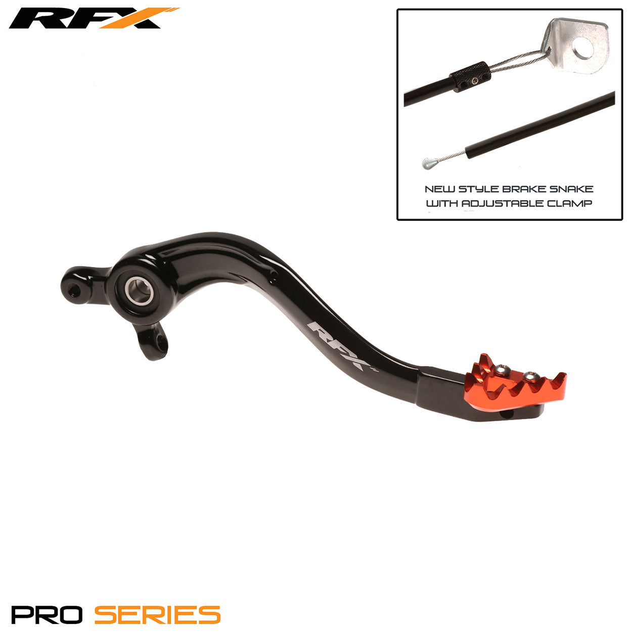 RFX Pro ST Rear Brake Lever (H/A Black/Orange) KTM SX125 SXF250/350/450 2016