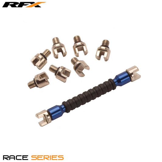 RFX Race Spoke Key (Blue) Interchangeable Multi Tip Type Sizes 5.4mm-7.0mm