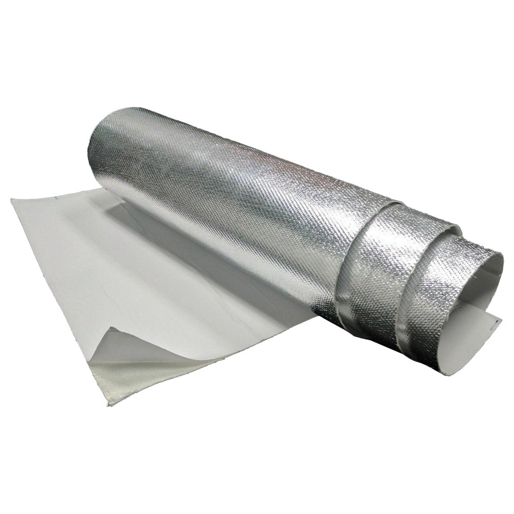 HEAT RESISTANT SELF ADHISIVE ALUMINIUM & FIBERGLASS CLOTH SHEET 400MM X 400MM