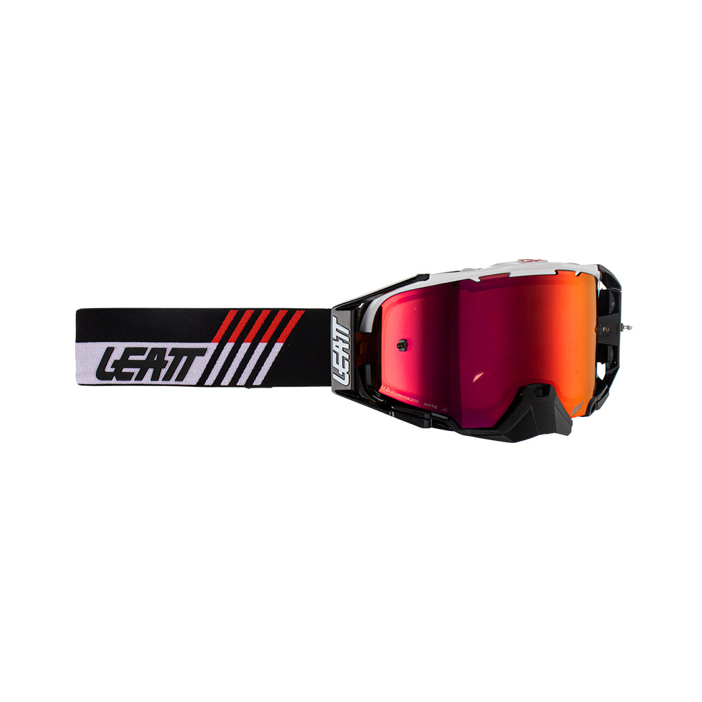 GOGGLE VELOCITY 6.5 IRIZ WHITE - RED LENS