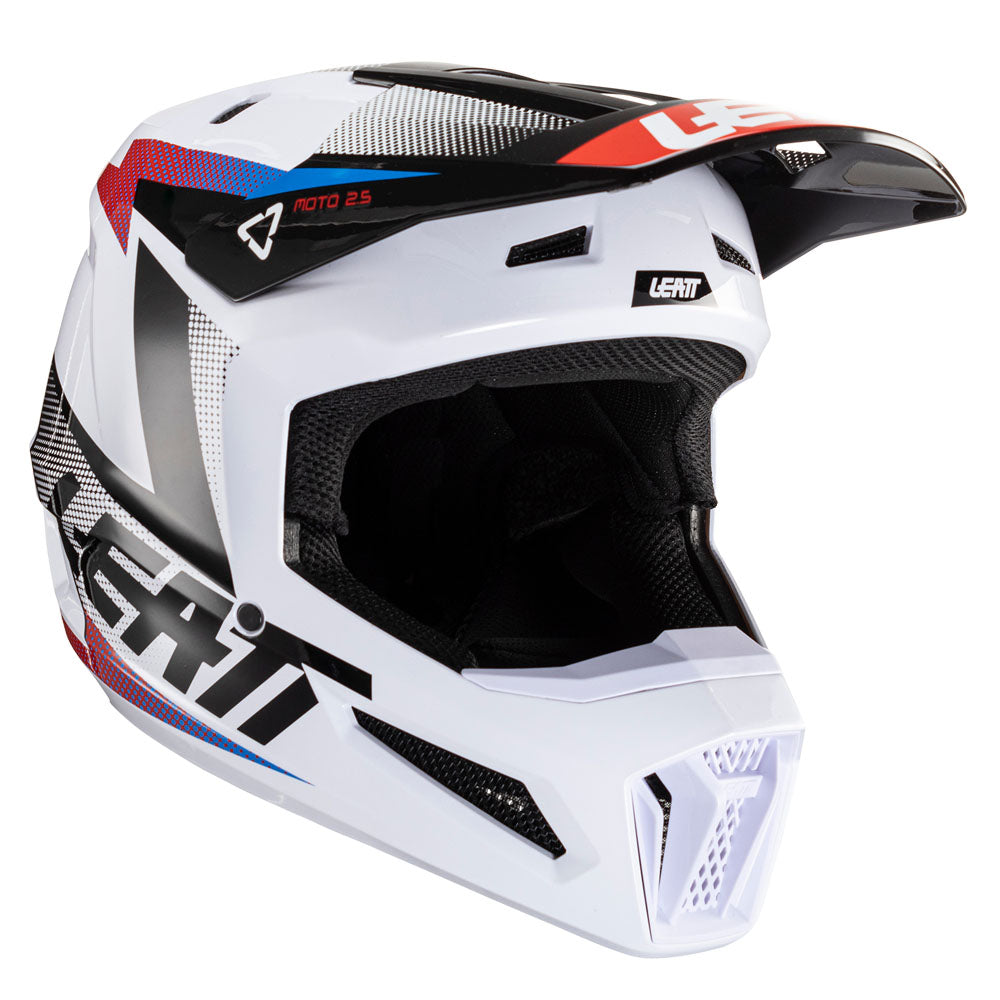 HELMET MOTO 2.5 V24 BLACK/WHITE LARGE (59-60CM)