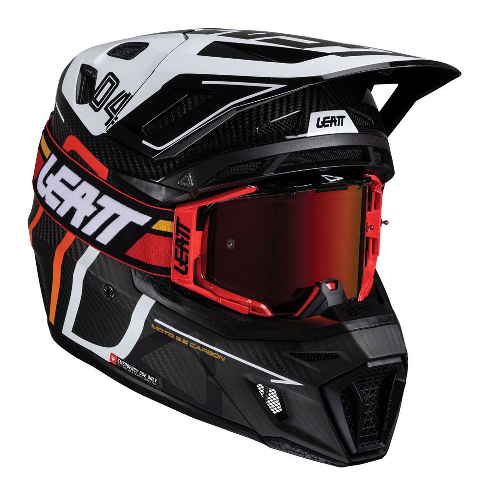 HELMET MOTO 9.5 V25 CARBON/WHITE SMALL (55-56CM)