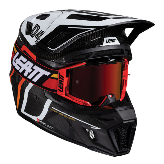 HELMET MOTO 9.5 V25 CARBON/WHITE LARGE (59-60CM)