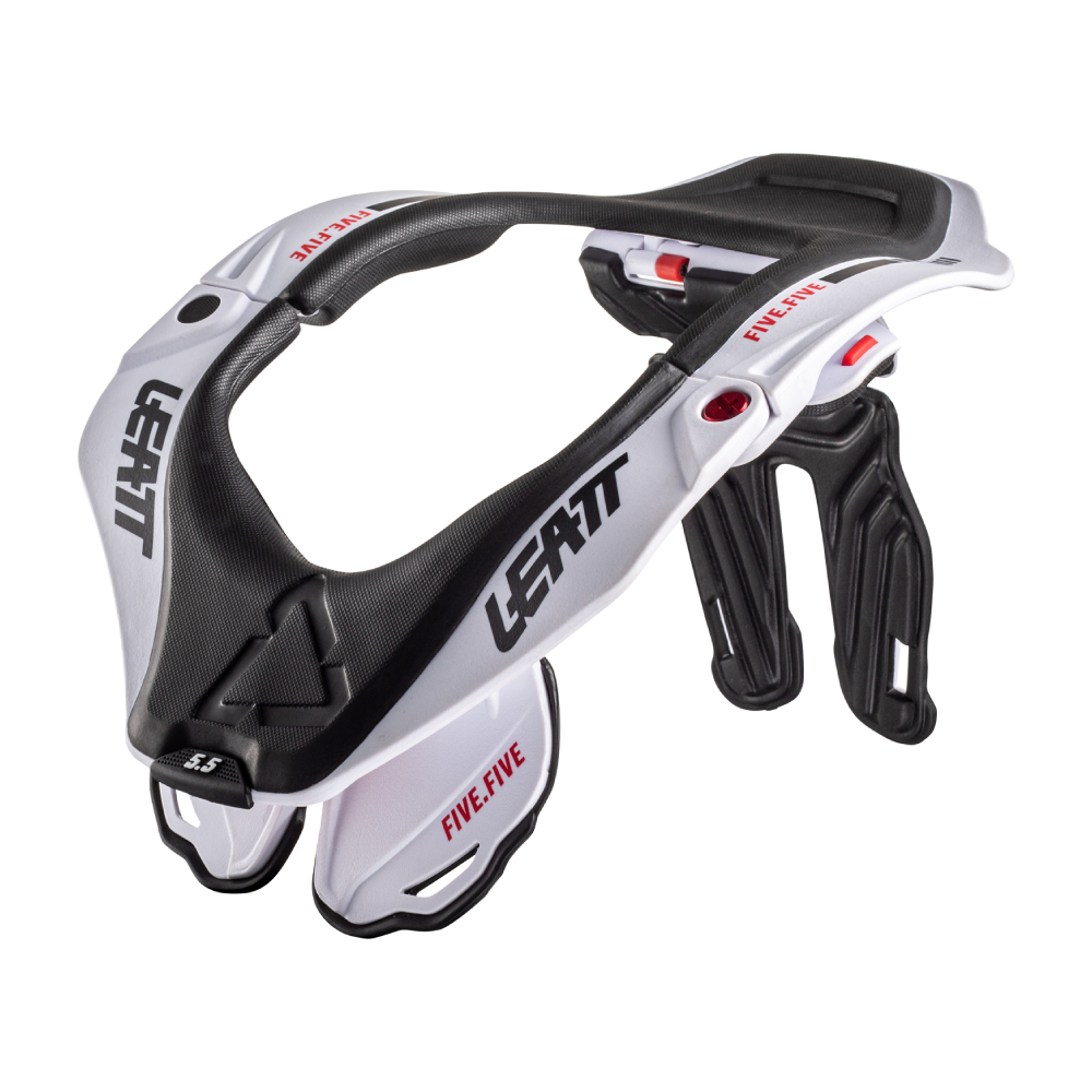 NECK BRACE MOTO 5.5 SMALL/MEDIUM WHITE