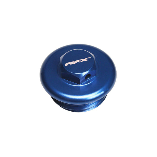 RFX Race Oil Filler Plug (Blue) Yamaha YZ65 18-24 YZ85/125/250 98-24 YZF250-450 01-24