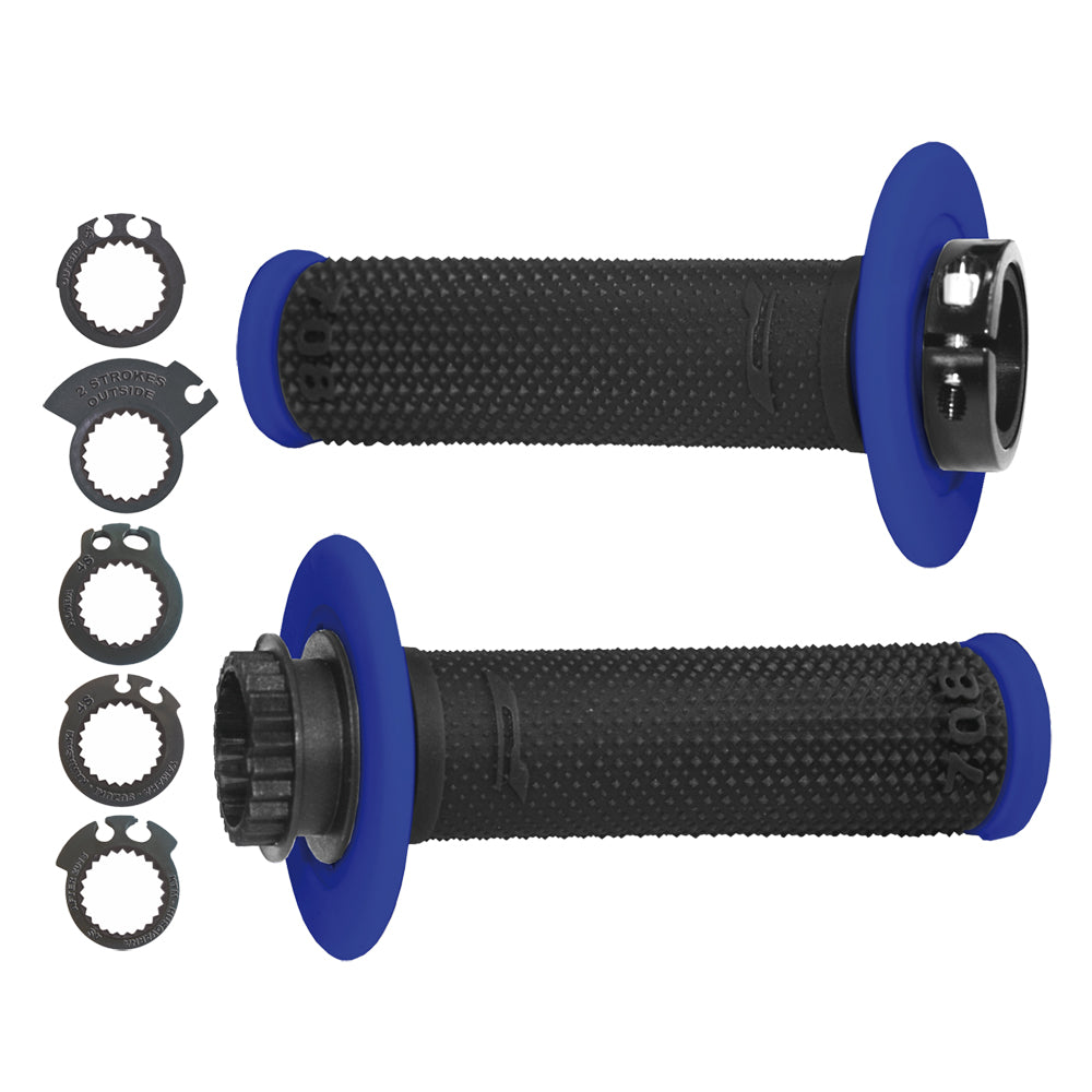 HANDLE BAR LOCK ON GRIPS 708 INCLUDES 6 CAMS BLACK/BLUE