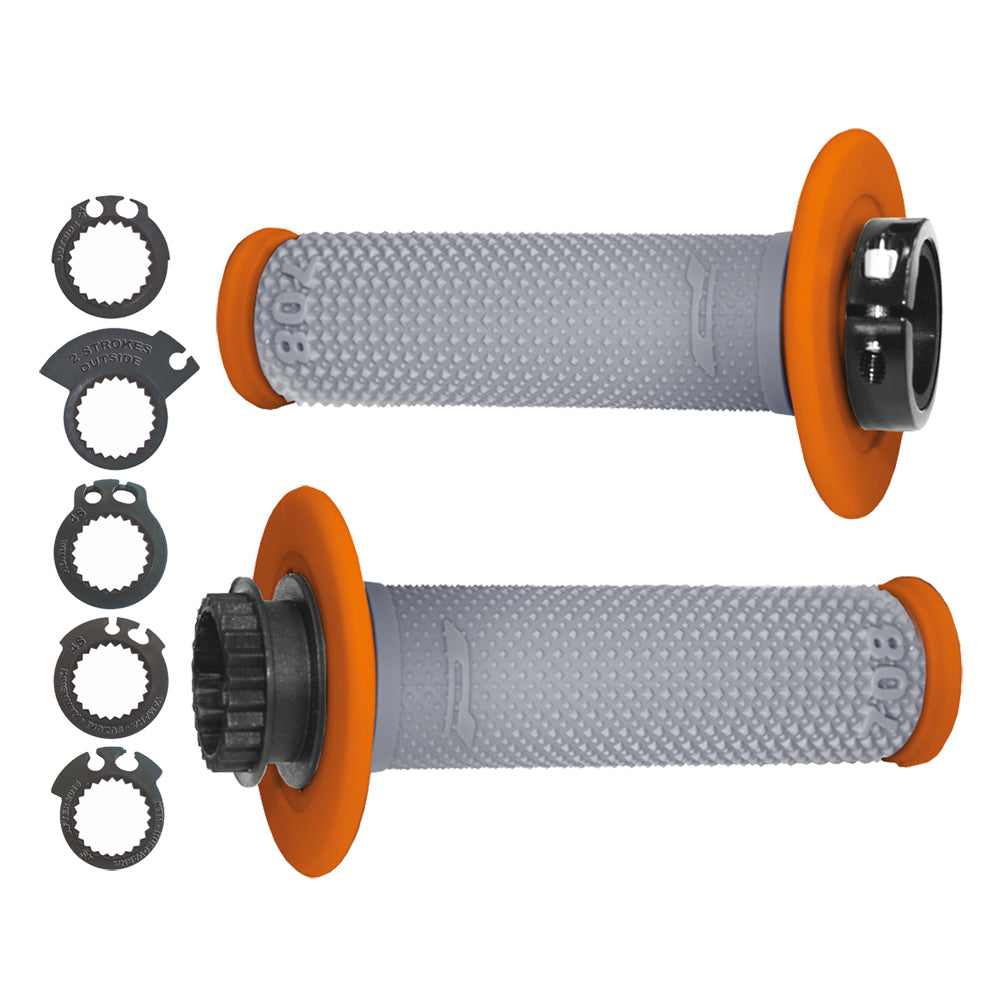 HANDLE BAR LOCK ON GRIPS 708 INCLUDES 6 CAMS GREY/ORANGE