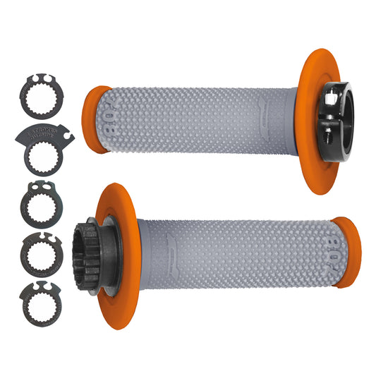 HANDLE BAR LOCK ON GRIPS 708 INCLUDES 6 CAMS GREY/ORANGE