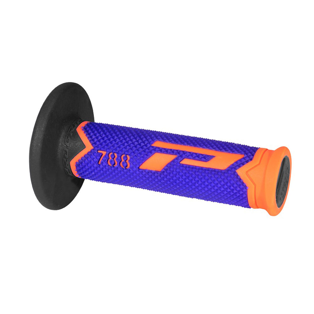 HANDLE BAR GRIPS 788 L.E FLO ORANGE/BLUE/BLACK