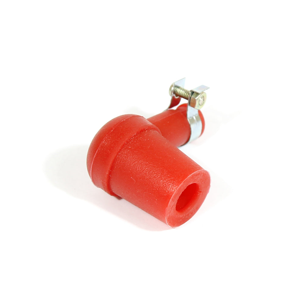 PLUG CAP 2-STROKE RED  ELBOW SILICON  > B