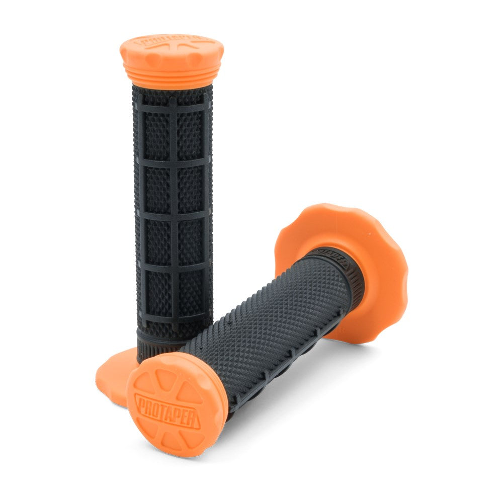 HANDLEBAR GRIP 1/3 WAFFLE MICRO GRIP BLACK/ORANGE