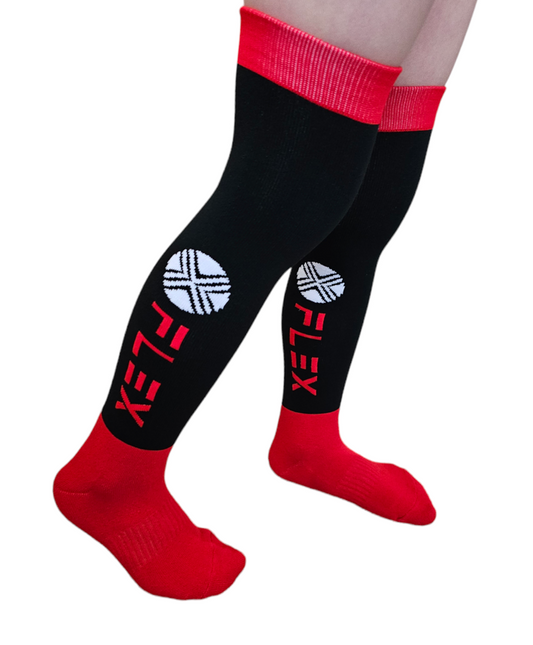 FLEX RED KNEE BRACE SOCKS