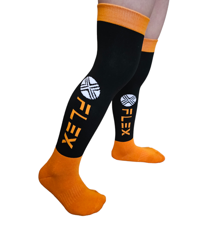 FLEX ORANGE KNEE BRACE SOCKS