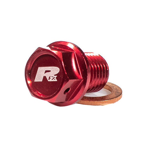 RFX Pro Magnetic Drain Bolt (Red) [M8 x 35mm x 1.25] Honda CRF250 20-21