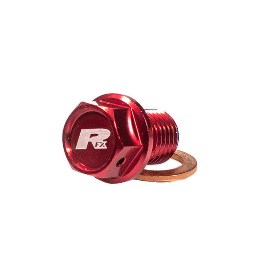 RFX Magnetic Drain Bolt (Red) [M12x15mm x 1.25] Honda CR85 03-07 CR125/250 02-07 Yamaha YZ250 97-24