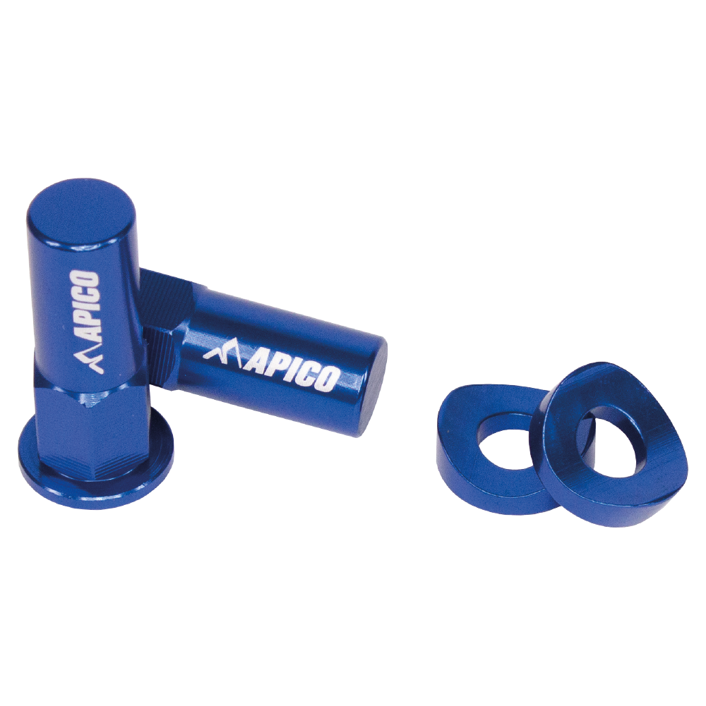 ALUMINIUM RIM LOCK NUT & WASHER SET BLUE