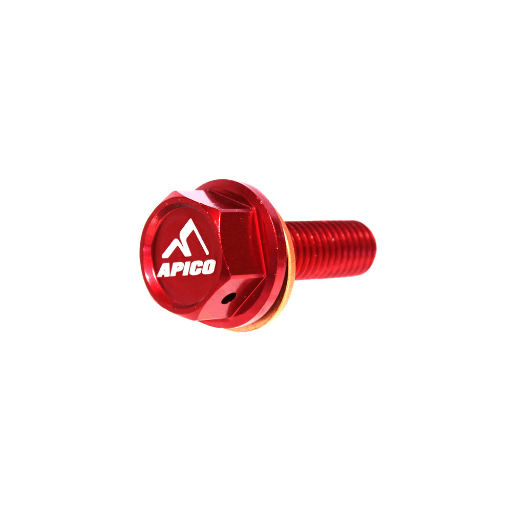 MAGNETIC SUMP DRAIN BOLT M8 X 25MM X 1.25 HONDA CRF250R 04-09, CRF250X 04-18 RED (R)