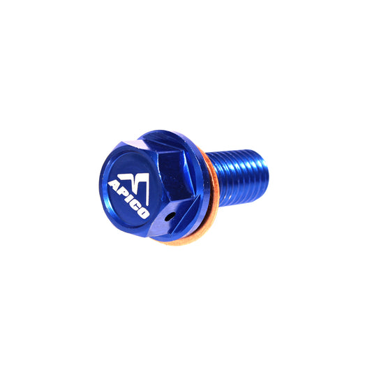 MAGNETIC SUMP DRAIN BOLT M10 X 22MM X 1.5 KAWASAKI  KX450F 06-15, KLX450R 08-15 BLUE