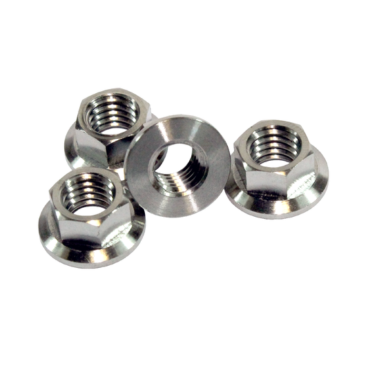 TITANIUM HEX HEAD FLANGE NUT M8 10MM SOCKET  X4 PACK