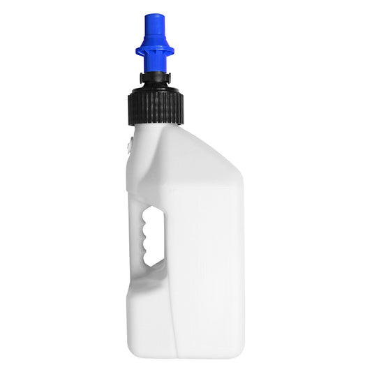 10 LITRE TUFF JUG WHITE/BLUE RIPPER CAP