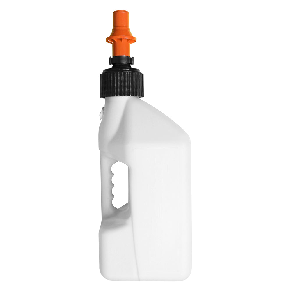 10 LITRE TUFF JUG WHITE/ORANGE RIPPER CAP