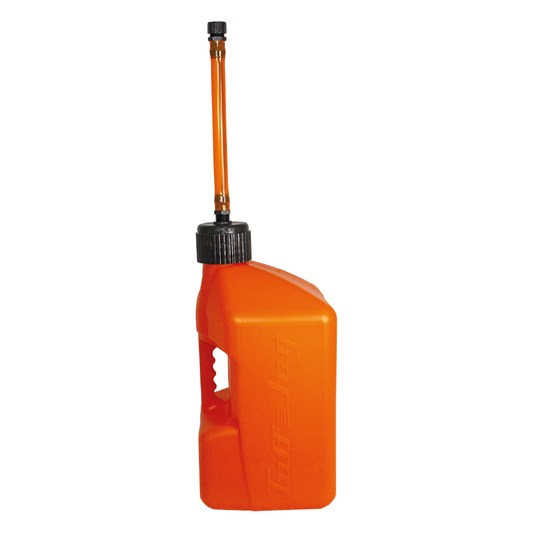 10 LITRE TUFF JUG STD CAP W/ AUTO SPOUT ORANGE/ORANGE