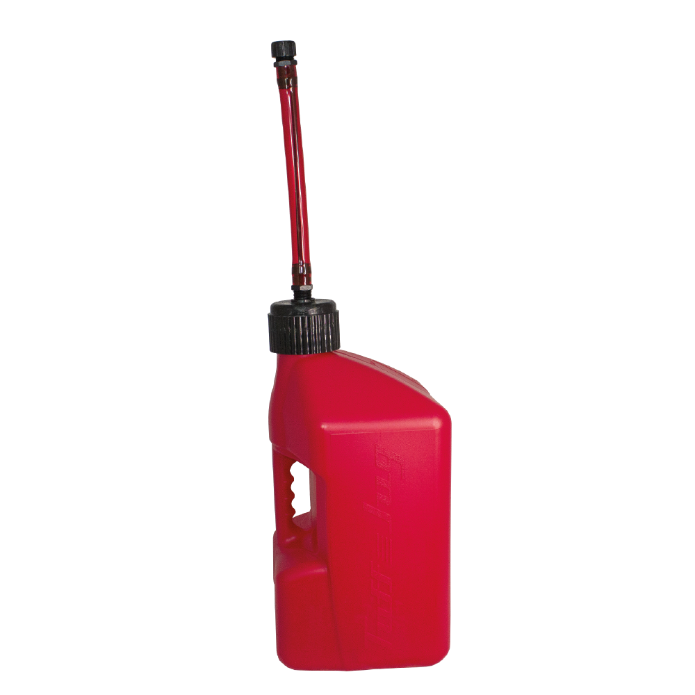 10 LITRE TUFF JUG STD CAP W/ AUTO SPOUT RED/RED