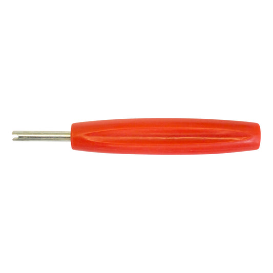 TYRE VALVE KEY TOOL SCREWDRIVER TYPE SHORT RED