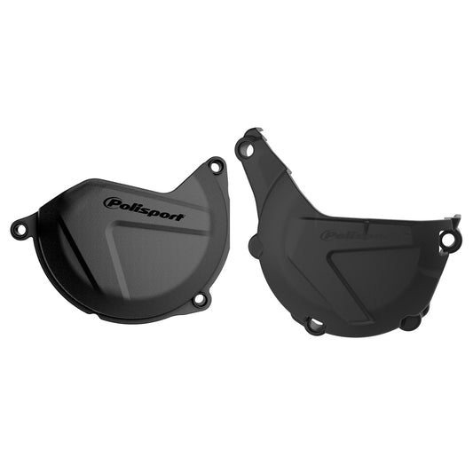 CLUTCH & IGNITION COVER PROTECTOR KTM EXCF450/500 13-16, FE450/501 14-16 BLACK