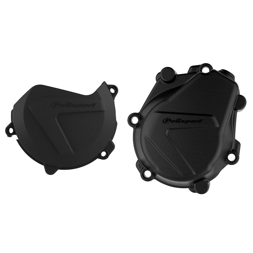 CLUTCH & IGNITION COVER PROTECTOR KTM SXF450 16-22, FC/FX450 16-22 BLACK