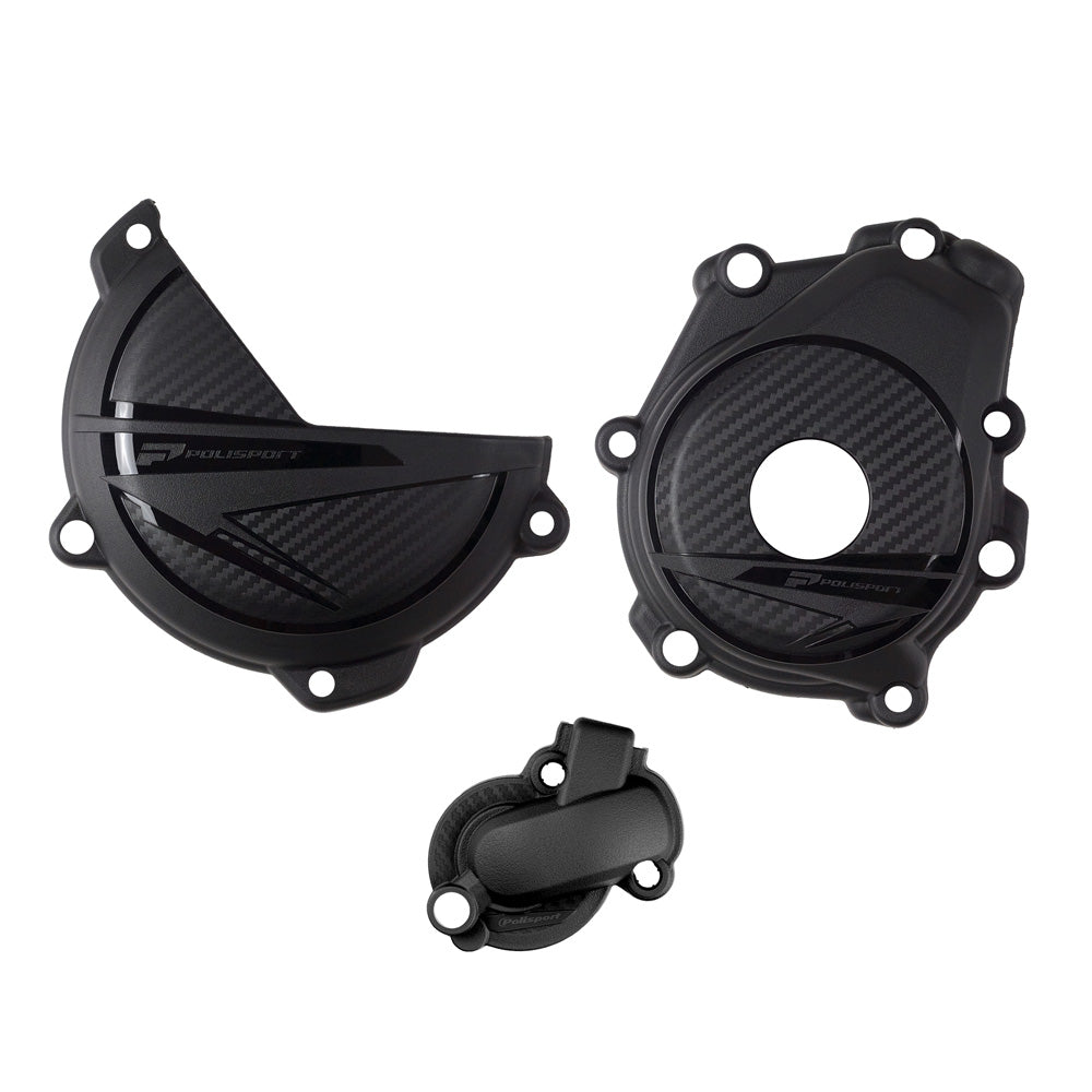 CLUTCH & IGNITION COVER PROTECTOR KTM/HUSKY SX-F/FC 450 23-24 BLACK