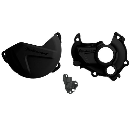 CLUTCH & IGNITION COVER PROTECTOR YAMAHA YZF250 15-18 BLACK