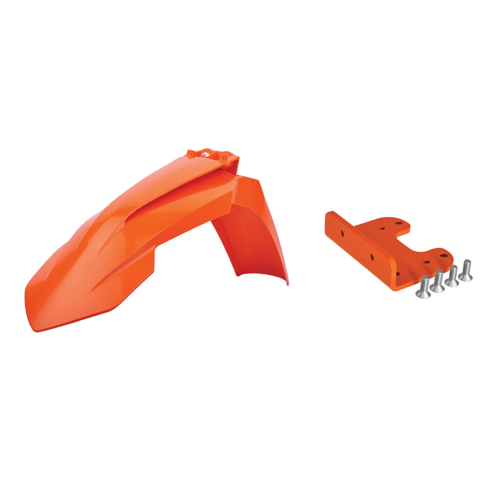 FRONT FENDER ADAPTER KIT INC 2016 FRONT FENDER KTM SX/SXF 07-12, EXC/EXCF 08-13 ORANGE