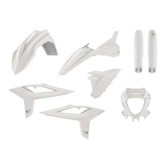 BOX KIT BETA 125-480RR 2T+4T 20-22 FULL ENDURO (INC FORK GUARDS) WHITE